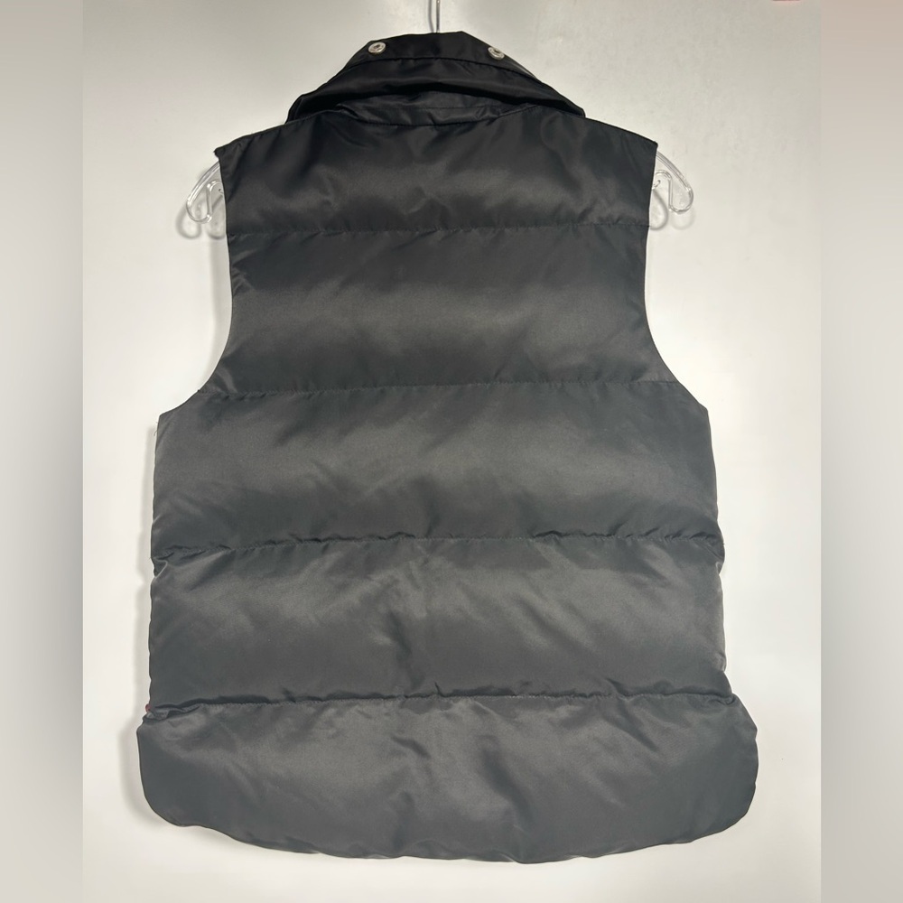 Zadig & Voltaire Fall/Winter 2020 Biker Puffer Vest Jacket Size M Black/Burgundy - Picture 2 of 10